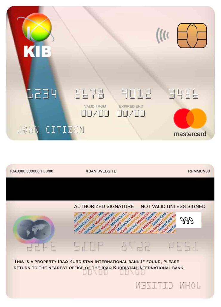 Iraq Kurdistan International Bank mastercard